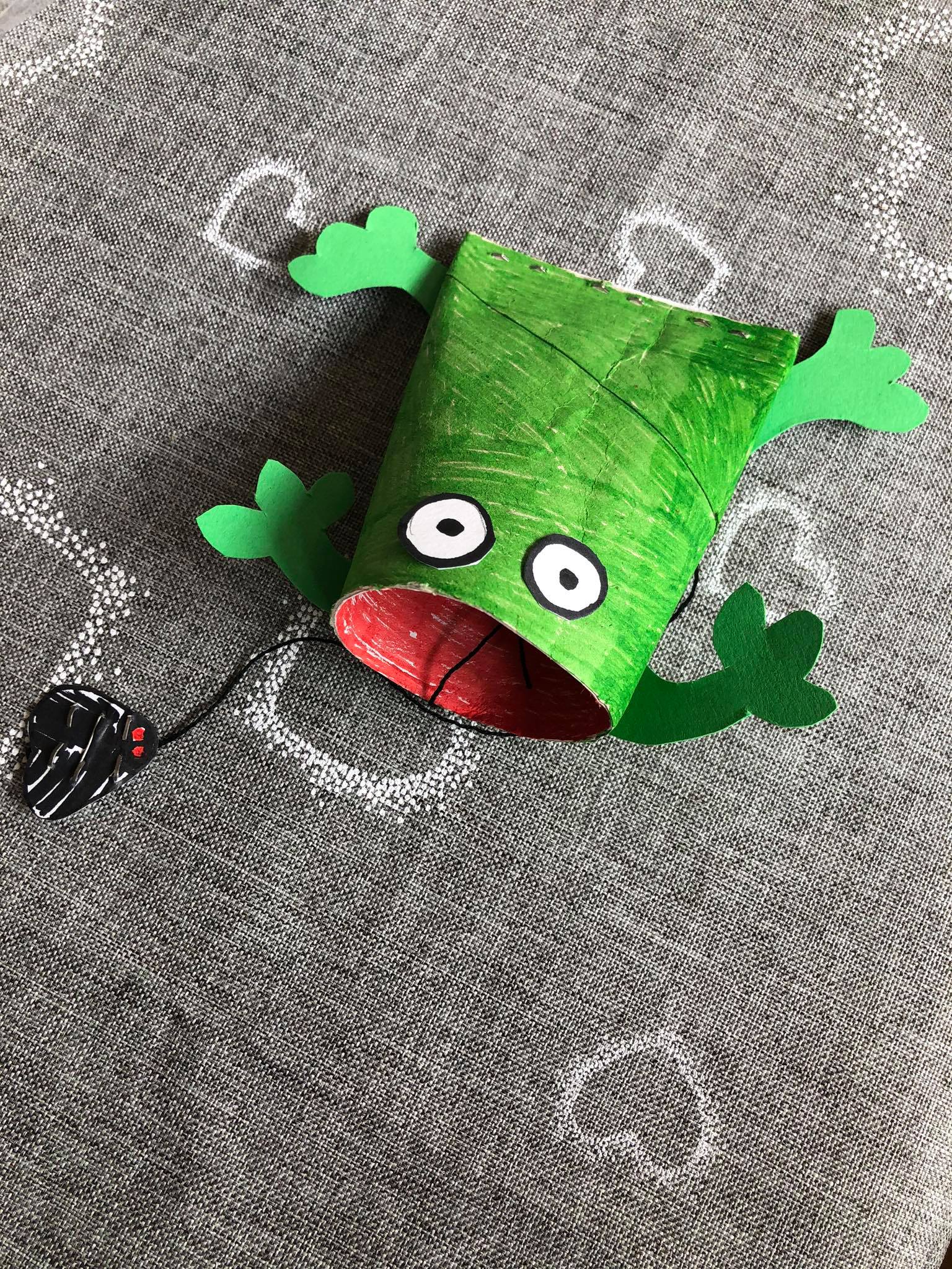 Žába s mouchou